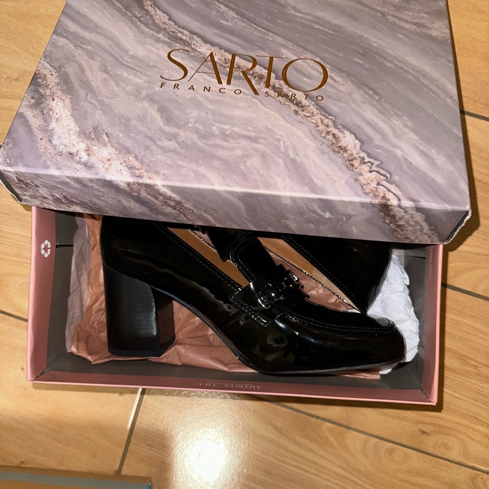 Franco Sarto Black Heels Elegant Formal Shoes